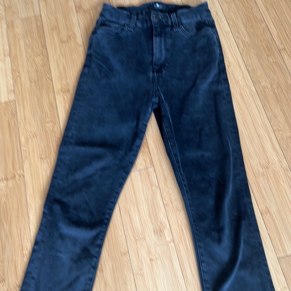 7 for all mankind high waist ankle skinny black / grey jeans